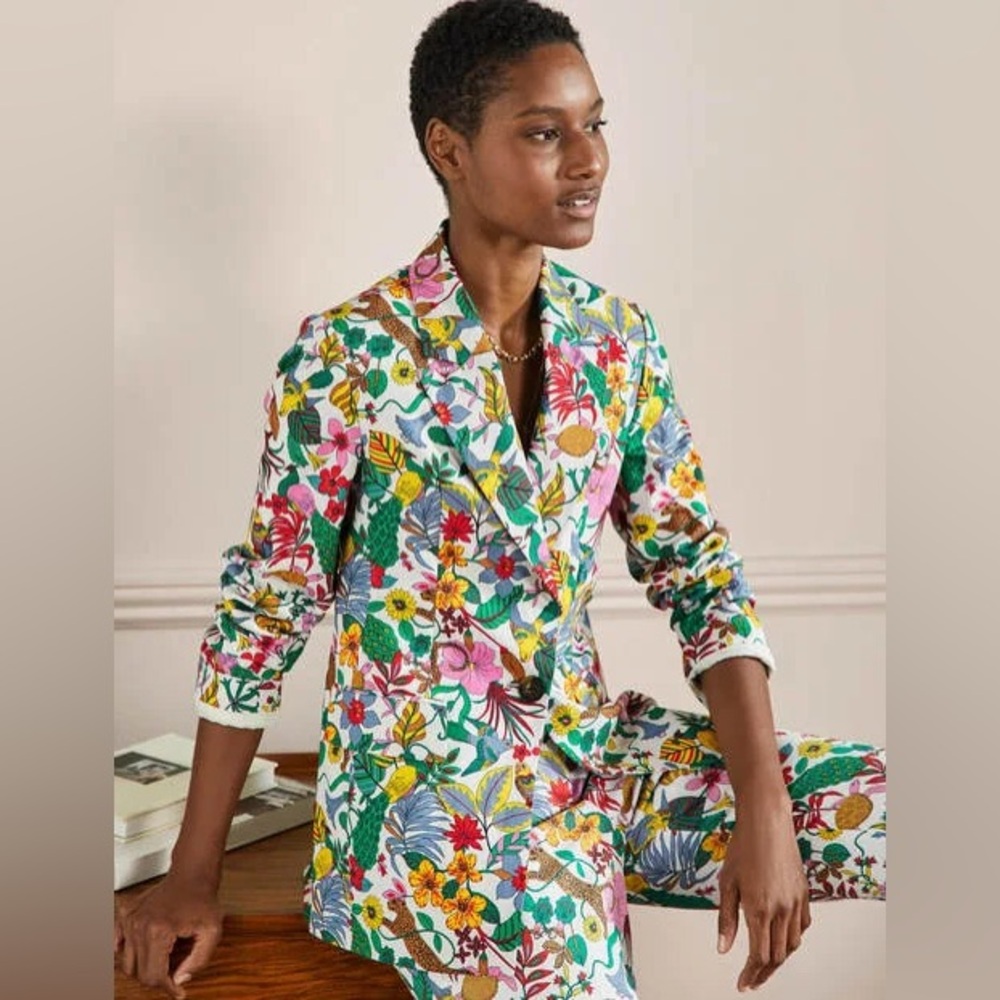 Boden Thea Tailored Linen Blazer